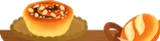 パンの乗ったカウンター
