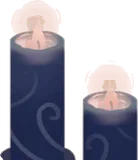 暖かく燃えるキャンドル