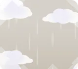 雨雲と落ちてくる雨