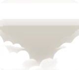 手前にふわりと浮かぶ雲