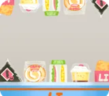 コンビニ定番商品の棚