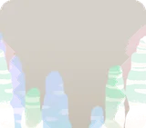 錘乳洞の形の雲