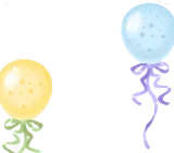 浮遊する星柄の風船