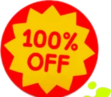 100%OFFシール