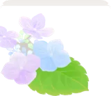 浮かぶ紫陽花・手前デコ左