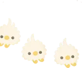 列になったケマリぬいぐるみ