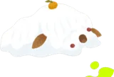 陽射しで解けた雪だるま