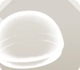 ハーフカプセル透明・手前デコ左