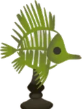 古代魚の骨格模型