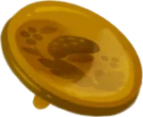 金色のキノコのボタン