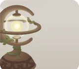 植物が絡まったアンティークランプ