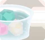 琥珀糖ソーダのグラス