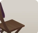 バルコニーのウッドチェア