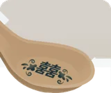 陶器の白いレンゲ