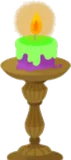 怪しく灯るロウソク
