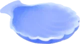 ガラスの貝の飾り
