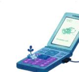 充電中の古い携帯端末