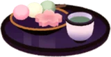 花見菓子とお抹茶