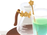 準備中の特製ドリンク