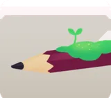 草に覆われた鉛筆