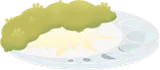 太陽と月が描かれた丘