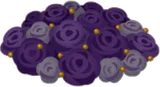 紫色の薔薇のブーケの丘