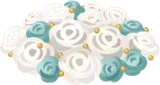 白い薔薇のブーケの丘