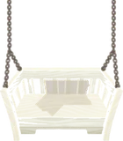 白い吊り下げブランコ