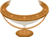 黄金色のグローブスタンド
