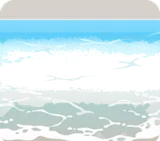 リゾートの波を模したシート