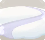 ホワイトタウンへ続く雪丘
