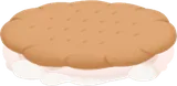 大きなクリームビスケット