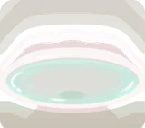 水が張った洗面台