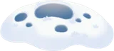 解け始めた雪の丘