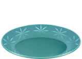 青いガラスのお皿