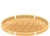 竹で編まれたフルーツかご