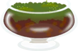土が入ったガラスの鉢
