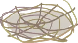 作り途中のつる籠