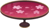 桜模様の漆盆