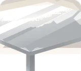 金属製のテーブル
