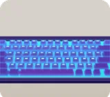 ライトアップキーボード・青