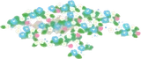 ドールハウスの小さな花畑