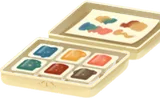 水彩絵の具のパレットトレイ