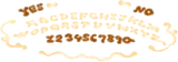 ウィジャボードのアイシング文字