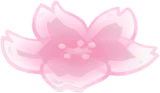 ガラスの桜の花