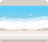 リゾートの優しい波を模したシート