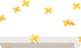 森に散らばる金木犀の花