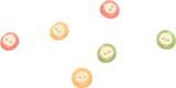 ケマリのカラフルな組み飴
