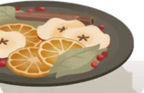 お皿に盛られたドライフルーツ
