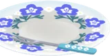 青い花柄のお皿